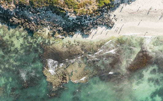 Aerial view of beach