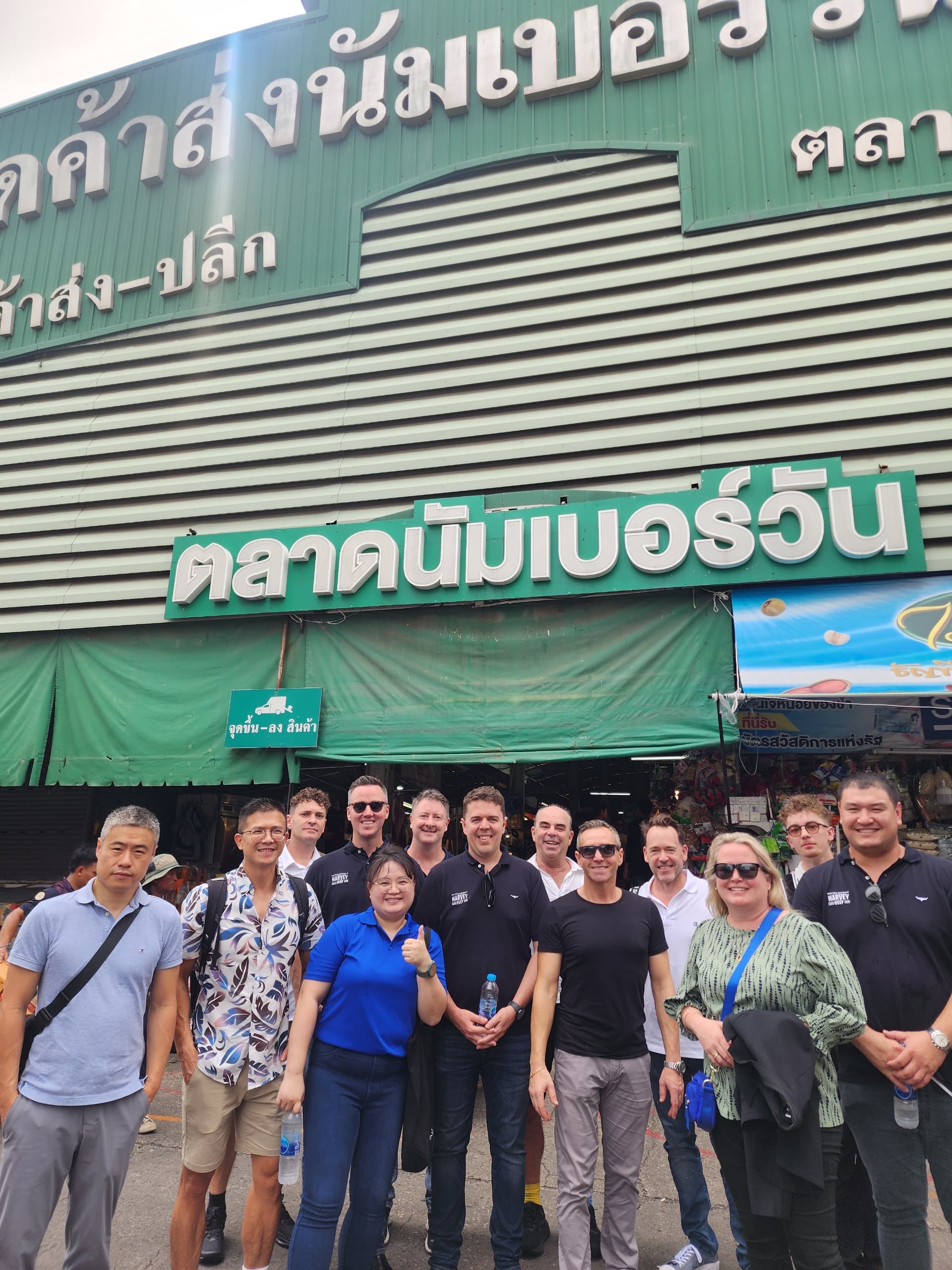 Group of Western Australian exporters standing infront of a Thai building