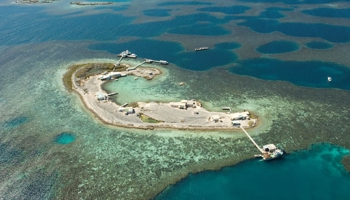 Aerial image of island