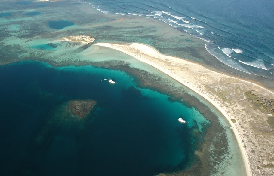 Boats using the public moorings at Morley Island Houtman Abrolhos Island