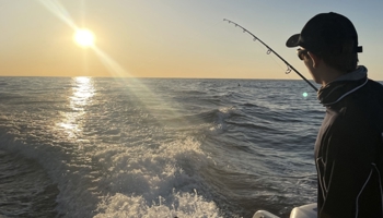 Person fishing from boat