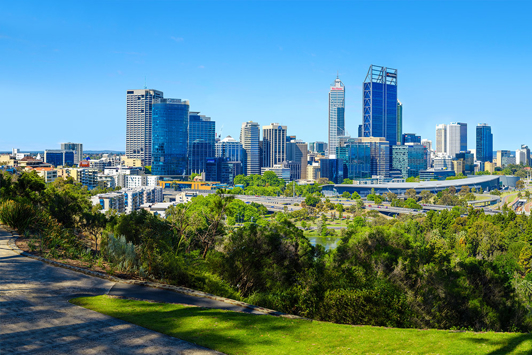 View of Perth cityscape from Kings Park