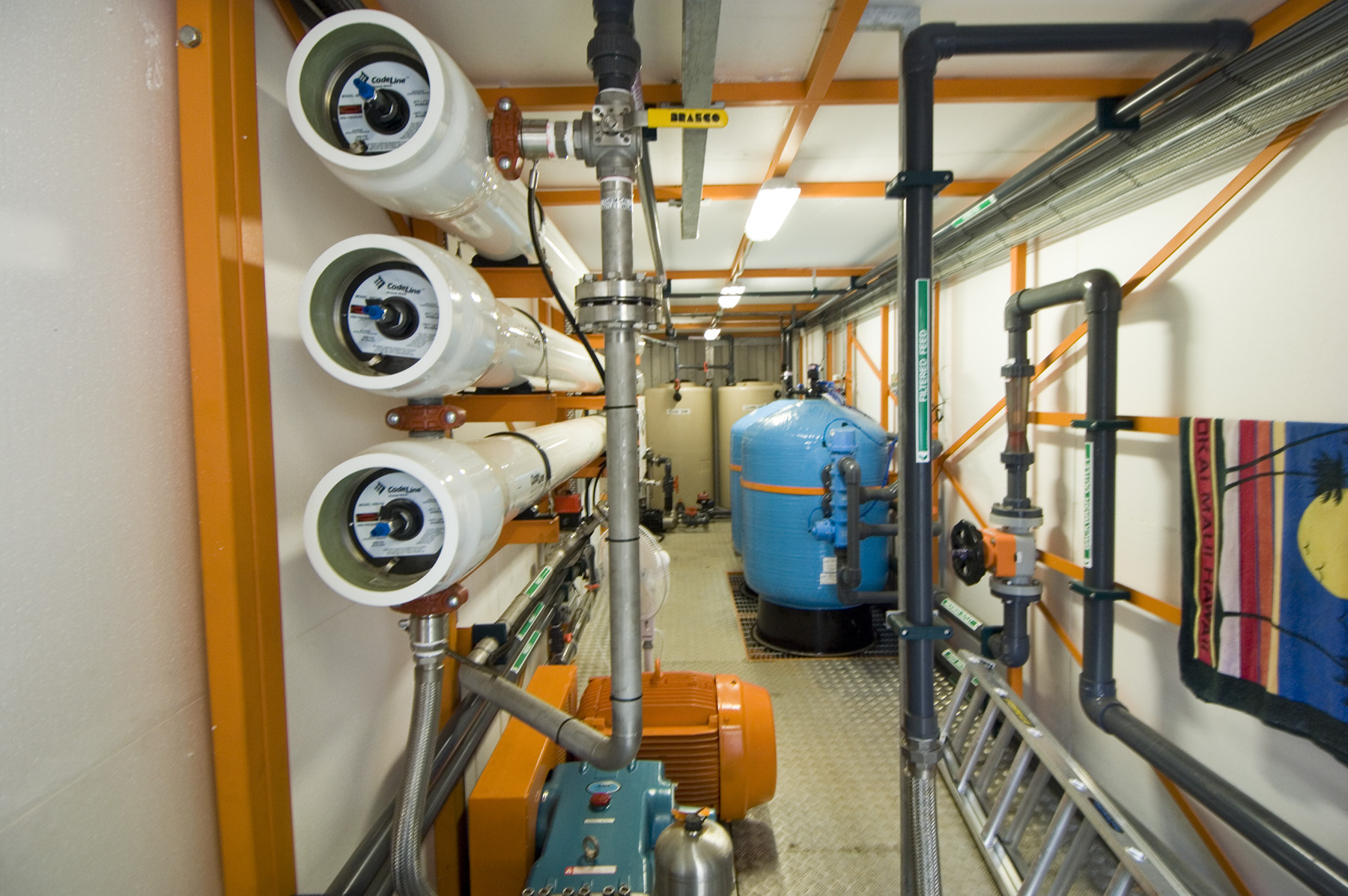Pump room with lots of pipes